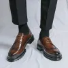 Brogue Deri Ayakkabı Lüks Busniess Ayakkabı Erkekler Resmi Elbise Oxfords Moda Ofis Ayakkabıları Beyefendi Yemek Ayakkabı Schoenen Heren