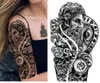 100x 3D Black Arm Tattoo Sticker For Men Woman Kids Tiger Wolf Skull Flower Temporary Waterproof 240311