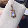 Hängen 925 Silver Inlagd Natural Opal Pendant kan användas som en tröja kedja Confession Gift