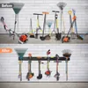 Rack, 48 Inch Garage Organizer Wall Mounted Storage System with 6 Double Layer Hooks, Super Heavy Duty Garden Tool Hanger for Ski Gears, Chair, Rake Shovel Yard