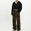 Pantaloni da donna con stampa leopardo jeans unisex hop con chiusura a gamba a gamba larga streetwear morbido per giovane