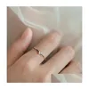 Rings Tiny 14K Gold Love Heart Diamond Pieces Of Exquisite Small Fresh Style Ladies Engagement Ring Jewelry Gifts Drop Delivery Dhict
