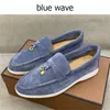 With box Italy dress shoes for men Tricolor Boat Black Dark Grey Green blue Beige women designer sneakers Summer Charms Walker White Sole Suede Loafers Piana trainers