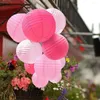 Bordslampor Rundvattentät rosa Decor Outdoor Grand Event Hanging Lamp Nylon Wedding Birthday Party Festival