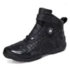 Sapatos de ciclismo quatro estações motocicleta equitação masculino fora de estrada motociclista botas motocross corrida moto engrenagem shift pad equipamentos proteção contra gota