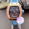 Relojes Reloj de pulsera Diseñador de lujo Reloj mecánico para hombre Barril de vino Ocio Negocios 35-05 Automático Caja de acero fino