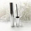 Nachfüllbare 25 stücke 10 ml Feine Dünne Pinsel Wimpern Creme Flasche Silber Deckel DIY Leere Mascara Tube Kunststoff Make-up verpackung