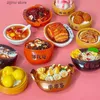 Imãs de geladeira Simulação Food Fridge Magnet 3D Criativo Chinês Comida Cozinha Decoração Refrigerante Adesivos Magnéticos DIY Resina Acessórios Y240322