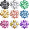 Dekoracja imprezy 10pc konfetti balony chrome metalowy lateks przezroczysty helowy balon baby shower urodziny dorosły piłka ślubna