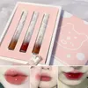 Lip Gloss Cosméticos Lipgloss Caixa de Presente À Prova D 'Água Duradoura Conjunto de Batom Colorido Tonalidade Vermelha Lábios Maquiagem Bonito Urso Esmalte Hidratante