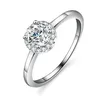 Cluster Rings High-Quality PT950 Platinum With Round 0.5 D Color Moissanite Diamond And Flash Diamonds Jewelry For Women