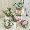 Decorative Flowers Artificial Flower Potted Furnishing Articles Wedding Bouquet Shooting Props Modern Home Decoration Mini Ornament