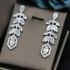 Necklace Earrings Set Zircon Bridal Jewelry Fashion Dinner Dress Accessories 4-piece