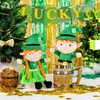 Animaux en peluche Gloveya poupées en peluche Saint Patricks Day cadeaux doux irlandais Bssings poupée Shamrock es peluche elfe bébé fille cadeaux L240322