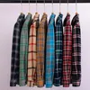 Cotton Flannel Plaid Shirts For Men Autumn Winter Fashion S-6XL Asia Size Regular Fit Soft Daily Casual Shirts Clothing 240314
