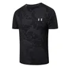 Nouveau lâche et polyvalent été camouflage à manches courtes séchage rapide respirant fitness course col rond haut décontracté sport T-shirt