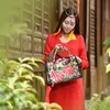 Bags Women Retro Handbag Hand Embroidery Chinese Ethnic Style High Quality Exquisite Messenger Bag High Capacity Casual Shopping Tote