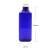 Botellas de almacenamiento Botella de plástico 500 ml PET Azul Claro Cuadrado Envase cosmético Negro Blanco Loción Bomba Champú Gel de ducha Recargable 10 piezas