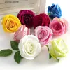 Verde floreale finto 5 pezzi fiori artificiali di rosa 8 cm fiori finti per giardino decorazione di nozze decorazioni per la casa all'aperto bouquet ghirlande accessori regalo Y240322