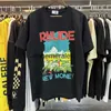 T-shirt da uomo 24SS Nuova lettera Stampa Castle Coconut Tree T-shirt per uomo Coppie Large Fashion Loose Hip Hop Top Migliore qualità H2404019GJD