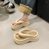 Tofflor skor för kvinnor 2024 Spring Basic Flip Flops Open Toe Casual Flat with Women's Sandals Zapatos
