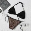 Kvinnors badkläder designer varumärke fashionabla bikini baddräkt för kvinnor, sexig delad nackrem, vintage ff brev internet berömd hkxm