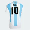 NY 2024 ARGENTINA SOCCER JERSEYS FANS PLAYER VERSION MESSIS MAC Allister Dybala di Maria Martinez de Paul Maradonahome Away GK Men and Women Football Shirt