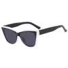 Schwarz-weiße, farblich passende Cat-Eye-Sonnenbrille 2023 Neue Mode-Ins-Sonnenbrille Rote Sonnenbrille mit großem Rahmen und Netzstoff
