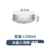 Bowls Ice Crystal Birds Nest Bowl Set Japanese Glass Tableware Transparent Dessert Fruit Salad Sugar Water Powder Drop Delivery Home G Ot9Vp