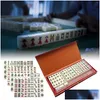 Maski imprezowe Mahjong Sets Miniature Chinese Game Zestaw z 2 kartami zapasowymi 144 Mini-płytki płytki podróżne Drop dostawa dom domowy fe dhdbf