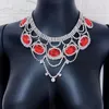 Chains Fashion Boutique Large Rhinestone Necklace Wedding Bride Exaggerated Scarf Jewelry Retro Thick Chain Crystal Neck