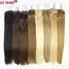 Przedłużenia Zzhair 0,4G0,7G 16 "24" Maszyna Made Remy Hair Micro Loop Pierścień 100% rozszerzenie włosów ludzkich 100s/pakiet 40G70G Linki koralików