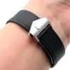 Uhrenarmbänder Hochwertiges Gummiarmband für TAG F1-Handgelenkbänder 22-mm-Arc-End-Schwarzband mit Faltschnalle260L