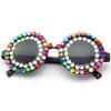 Nouvelles lunettes de soleil rondes à rivets, lunettes de célébrité sur Internet pour hommes et femmes