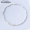 Charm Bracelets Baoshijia Solid 18K 백색 골드 여성 영원 다이아몬드 매우 간단한 보석 수제 고품질 L240322