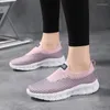 Zapatos informales de tenis para Mujer, Zapatillas de malla sólidas, transpirables, para correr y caminar, calzado vulcanizado para Mujer