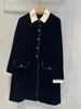 معاطف الخندق للسيدات العلامة التجارية منتصف الطول أعلى معطف معطف فرنسي فليب فليب ميو فيلفيت ألف جولد فتاة