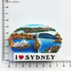 Aimants pour réfrigérateur Aimant de réfrigérateur magnétique dessiné à la main Koala touristique australien Sydney décoration de la maison résine magnétique réfrigérant autocollant aimant Y240322