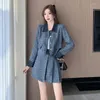 Casual Dresses E Streetwearmaxi Es For Women Rsvppap Officials Store W4M French Style Blue Small Fragrance Suit Autumn Tweed Top Exqu Dress