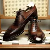 Shoes New In Brown Brogue Shoes for Men Black Laceup Square Toe Party Wedding Shoes Men Shoes Size 3846