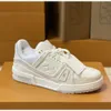 Designer schoenen trainer sneakers dames man panchromatische luxe denim canvas lederen platform reliëfcasual schoenen abloh letter mode buitentraining schoenen