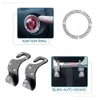 2024 20st BLING Rhinestone Accessories Set for Women Universal Phone Holder Dual USB Car Charger Auto Interior Hooks Kit