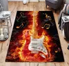 Halılar Gitar Ateş 3d Baskılı Halı Mat halıları Slip Anti-Slip Büyük Halı Ev Dekorasyonu