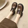 Dress Shoes Female On Sale 2024 Lace Up Women's Pumps Autumn Round Toe Solid Platform Water Proof Fashion Mary Jane Women