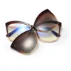 Polariserade kvinnors solglasögon linser med magnetklipp klassisk kattögon anti-blå glasögon kvinna 2 i 1 klipp på Sunglase 240318