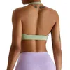 Actieve shirts Dames sportbeha Sneldrogend vest met halterhals Yoga ademend ondergoed BH's Sexy top Fitness vrouw