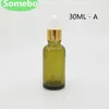 Bouteilles de stockage 10 pcs/lot 30 ml bouteille en verre d'olive avec compte-gouttes 30CC huile essentielle cosmétique