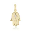 Gemnel neuer Schmuck Hamsa Hand 925 Silbertürquoise Fatima Eye Charm Halskette