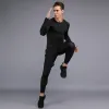 Sets Men's Running TShirt Tracksuit Compression Sportswear Suits Gym Tights Training Breathable Cycling Clothes Workout Jogging Set