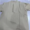 Men's Casual Shirts Versatile Men Shirt Cotton Linen Collection Breathable Summer Tops For Daily Wear V Neck